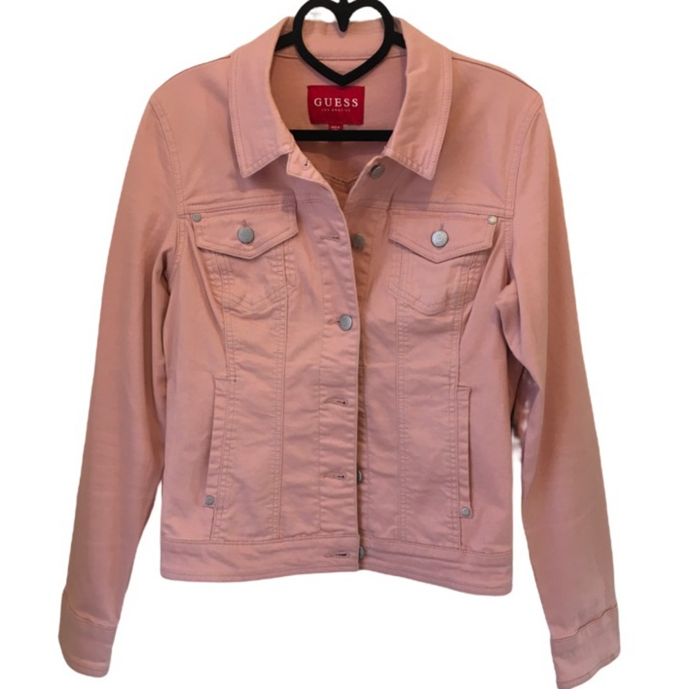 GUESS PINK JEAN JACKET LARGE
